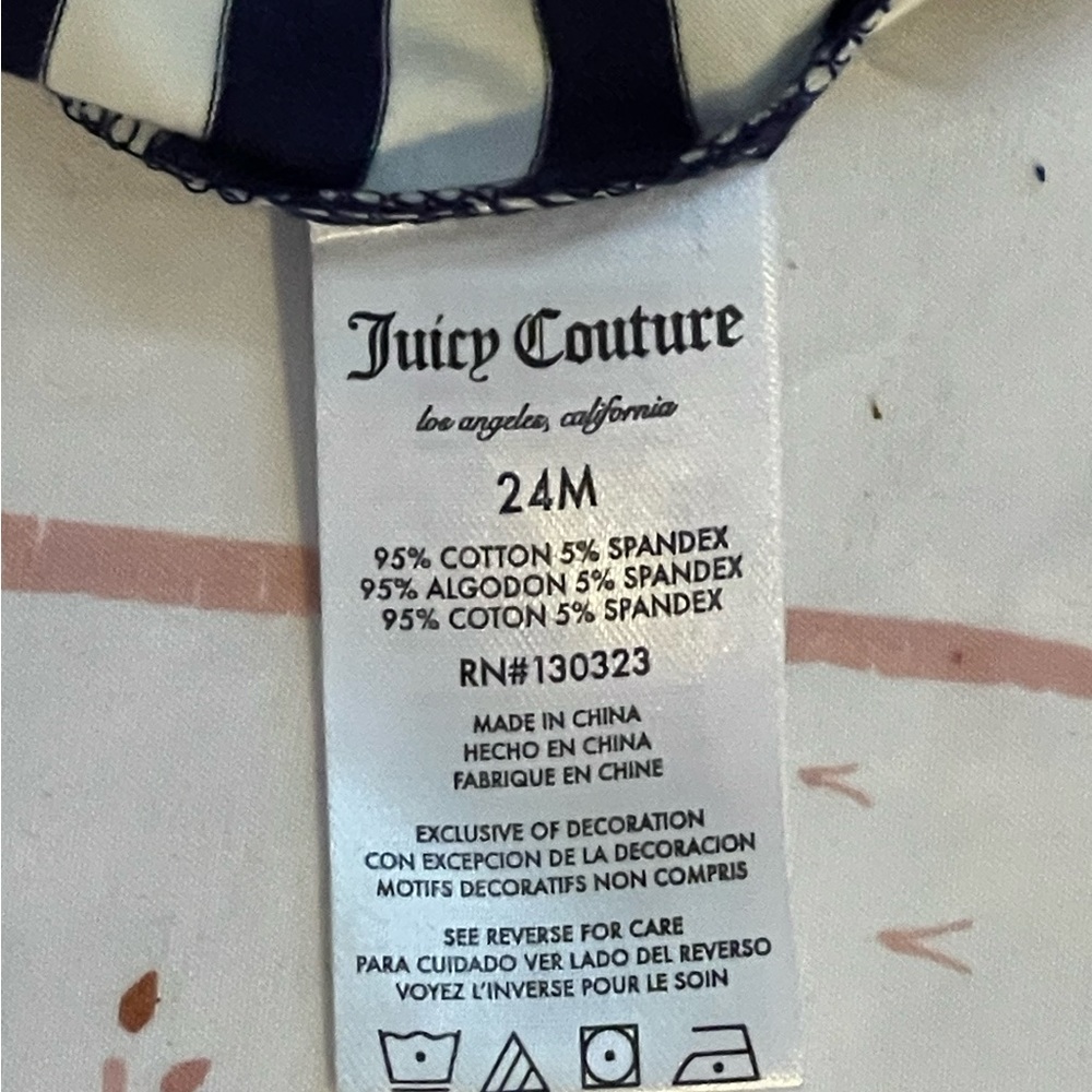 Juicy Couture Blue Striped Tank 24 month - Picture 3 of 5